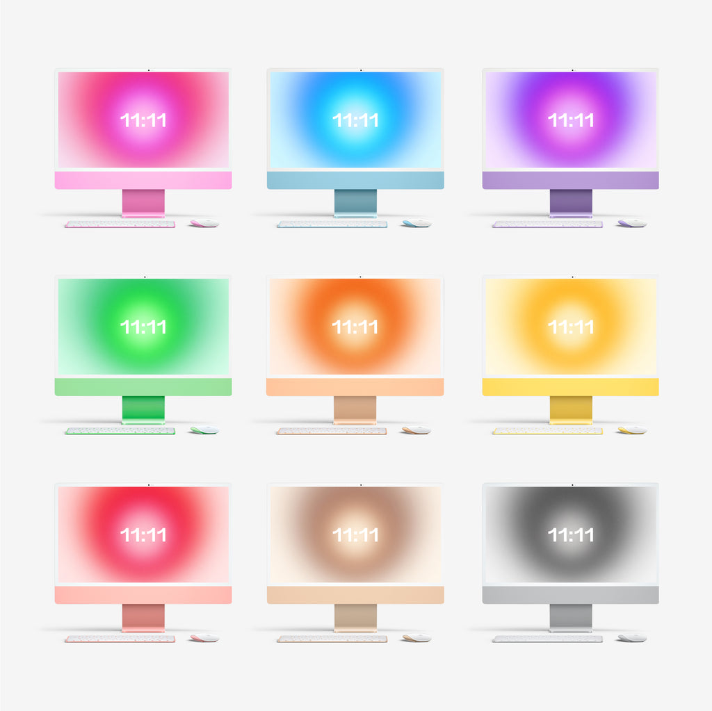 Aura Hues Orbs Clock Screensaver