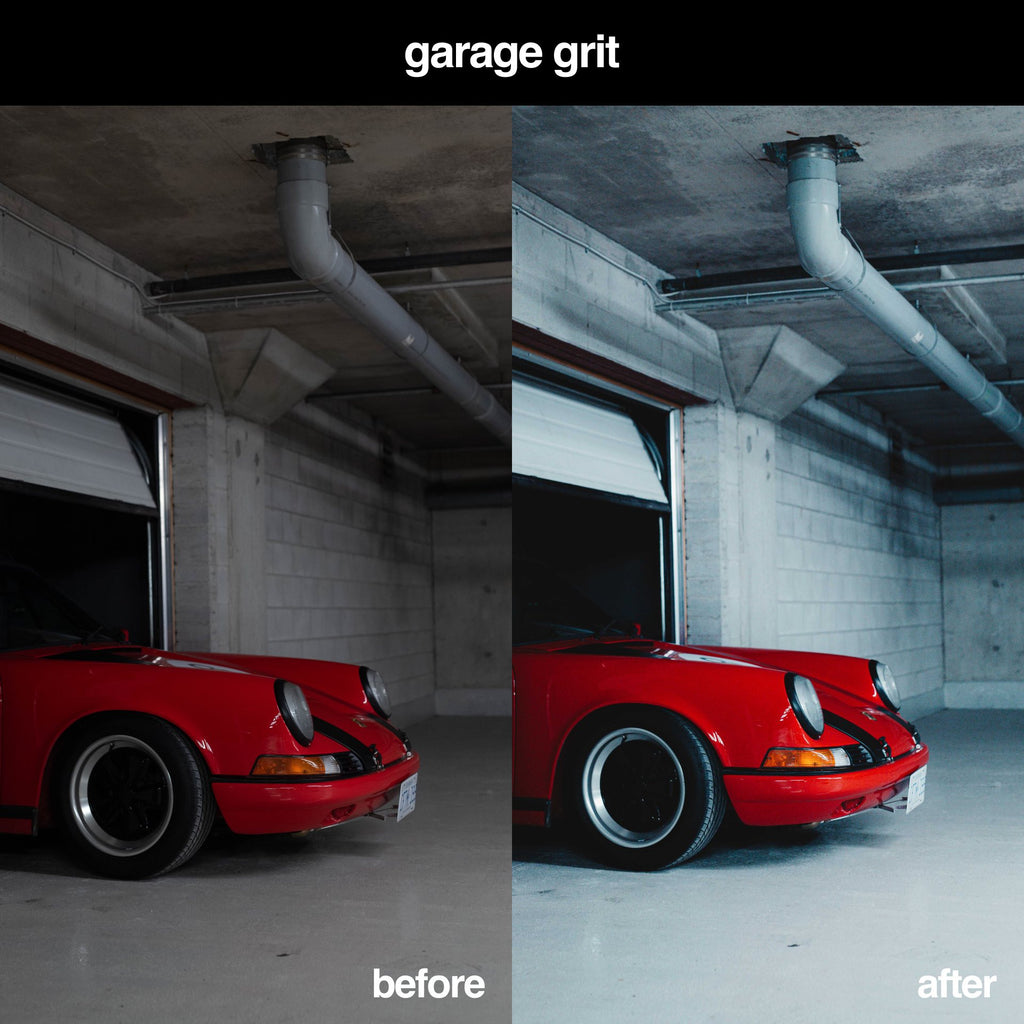 Garage Car Photography Lightroom Preset