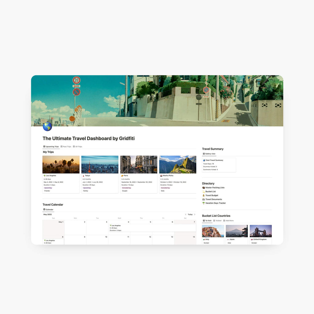Notion Travel Template