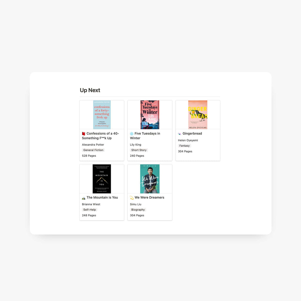 Notion Reading Library Database Template