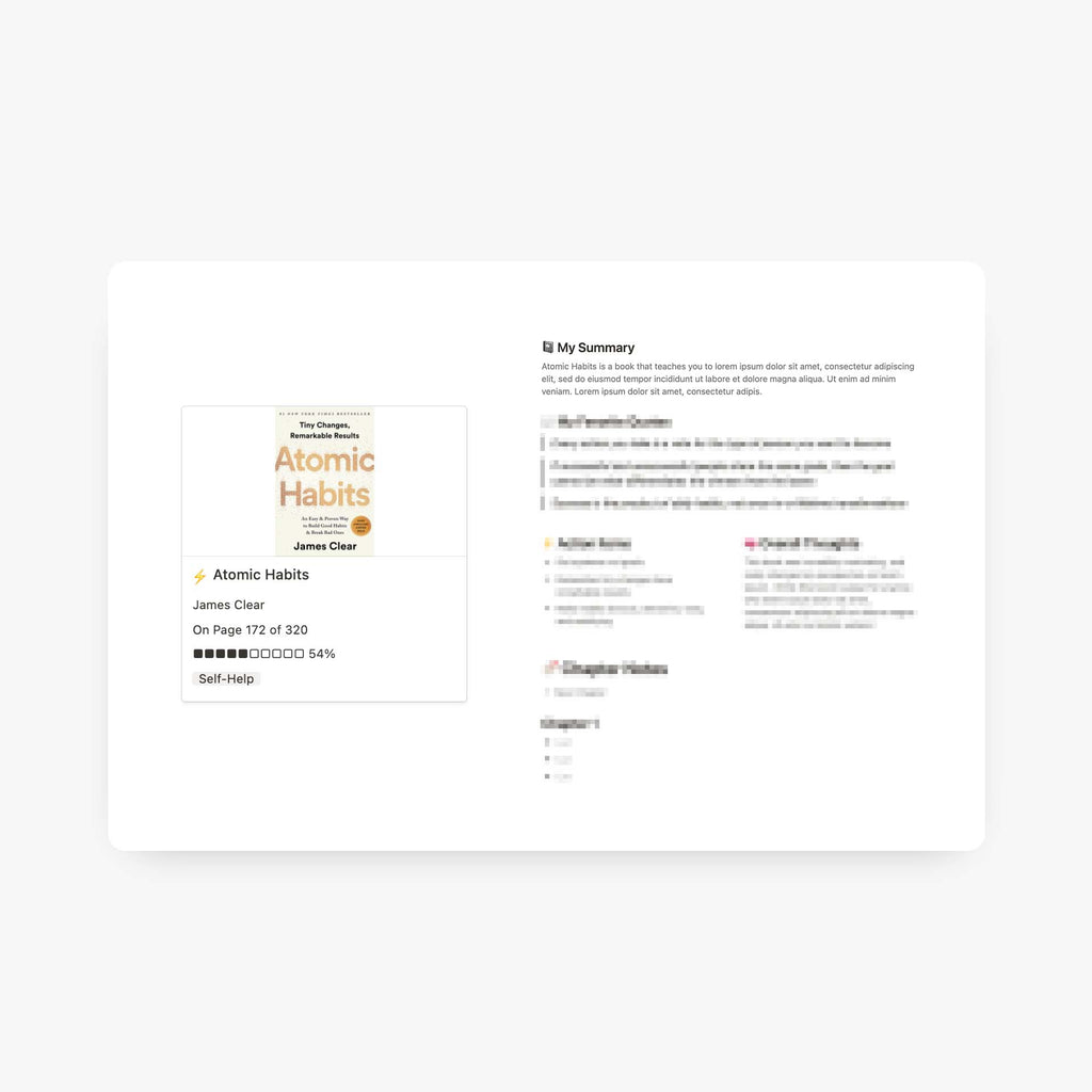 Reading Template for Notion