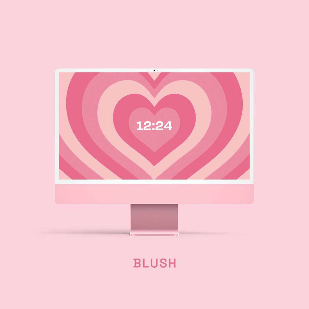 Blush Pink Heart Tunnel Screensaver