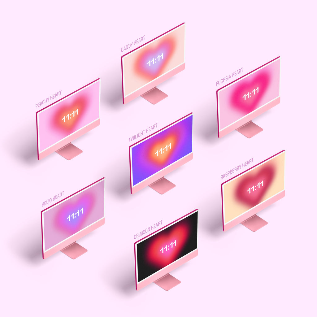 Aura Heart Clock Screensaver Pack