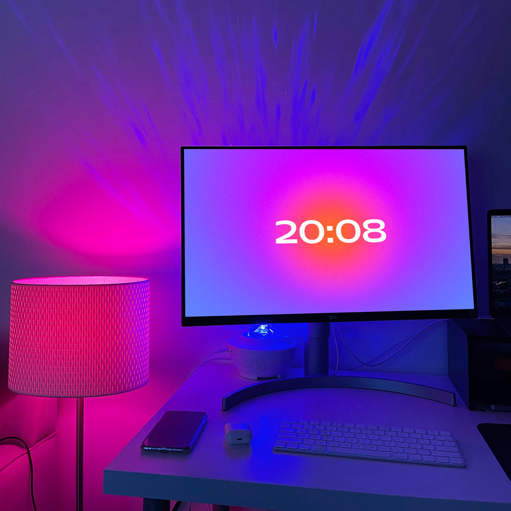 Aura Clock Screensaver with LED Lights