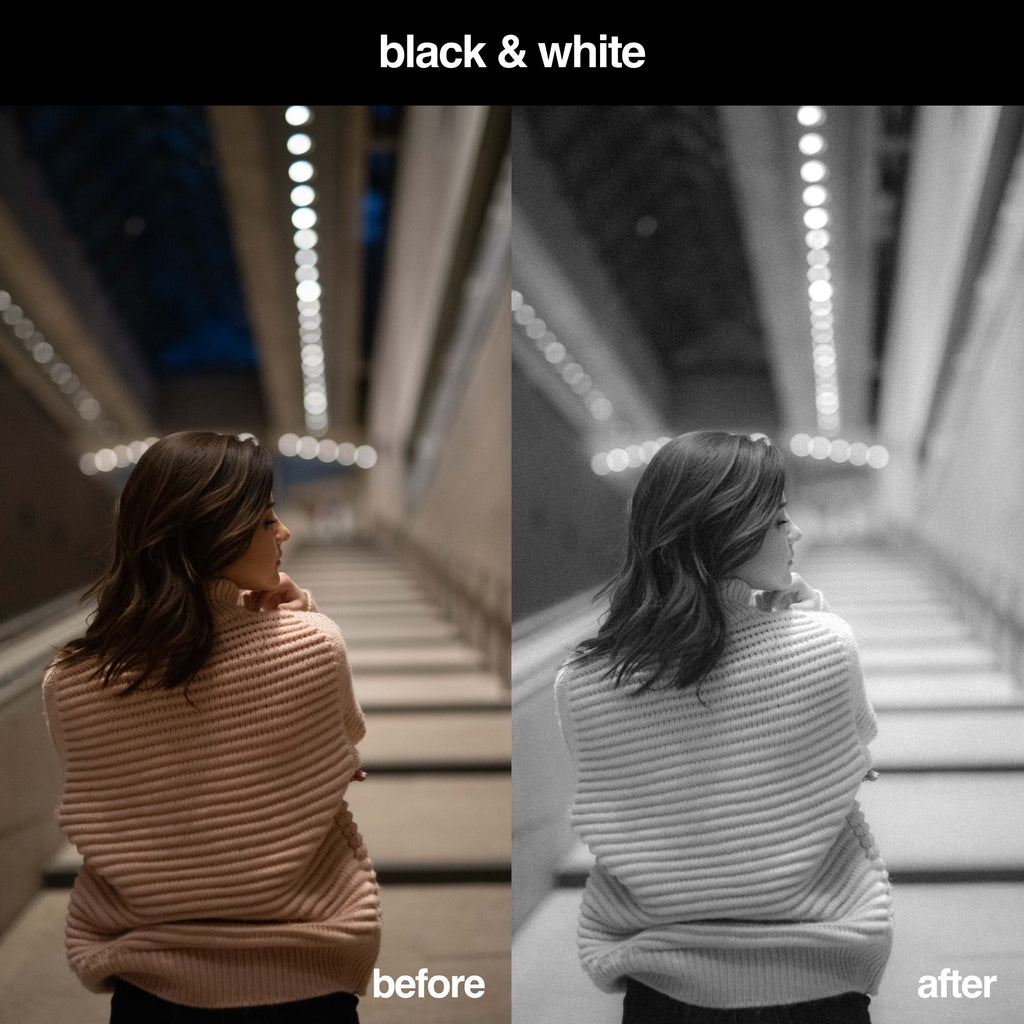 Black and White Glow Preset