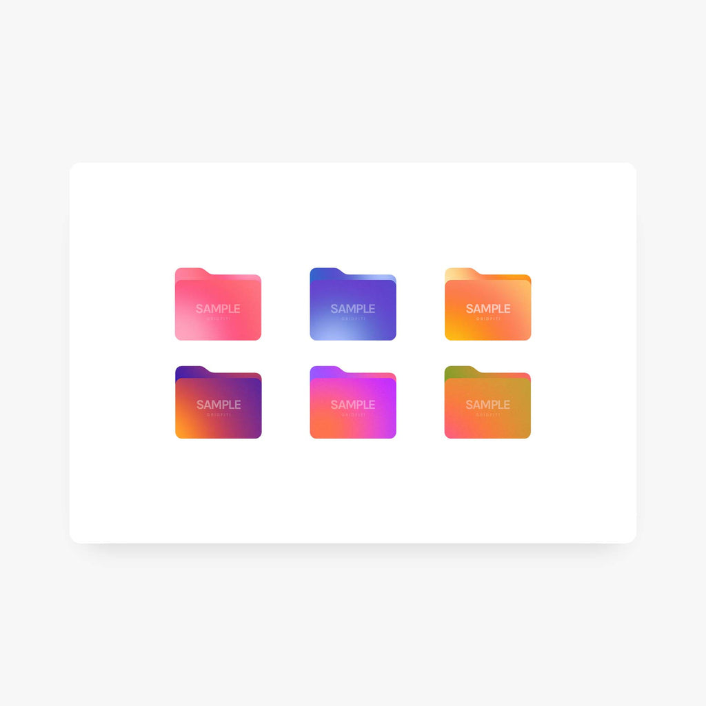 Aura Gradient Folder Icons