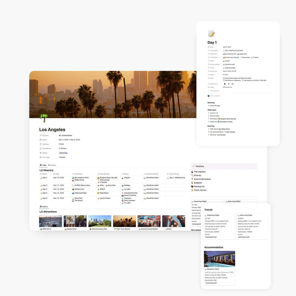 notion travel template