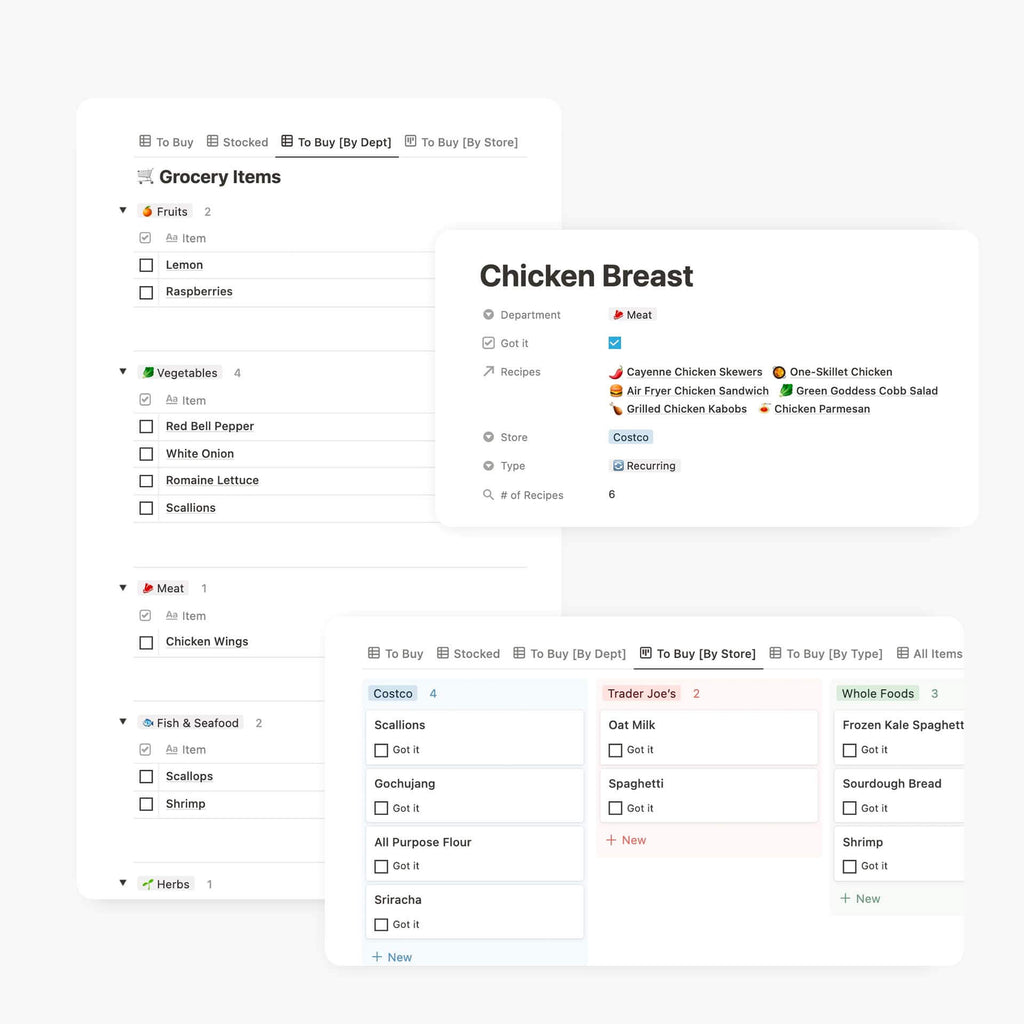 Notion Grocery List & Shopping Manger Template