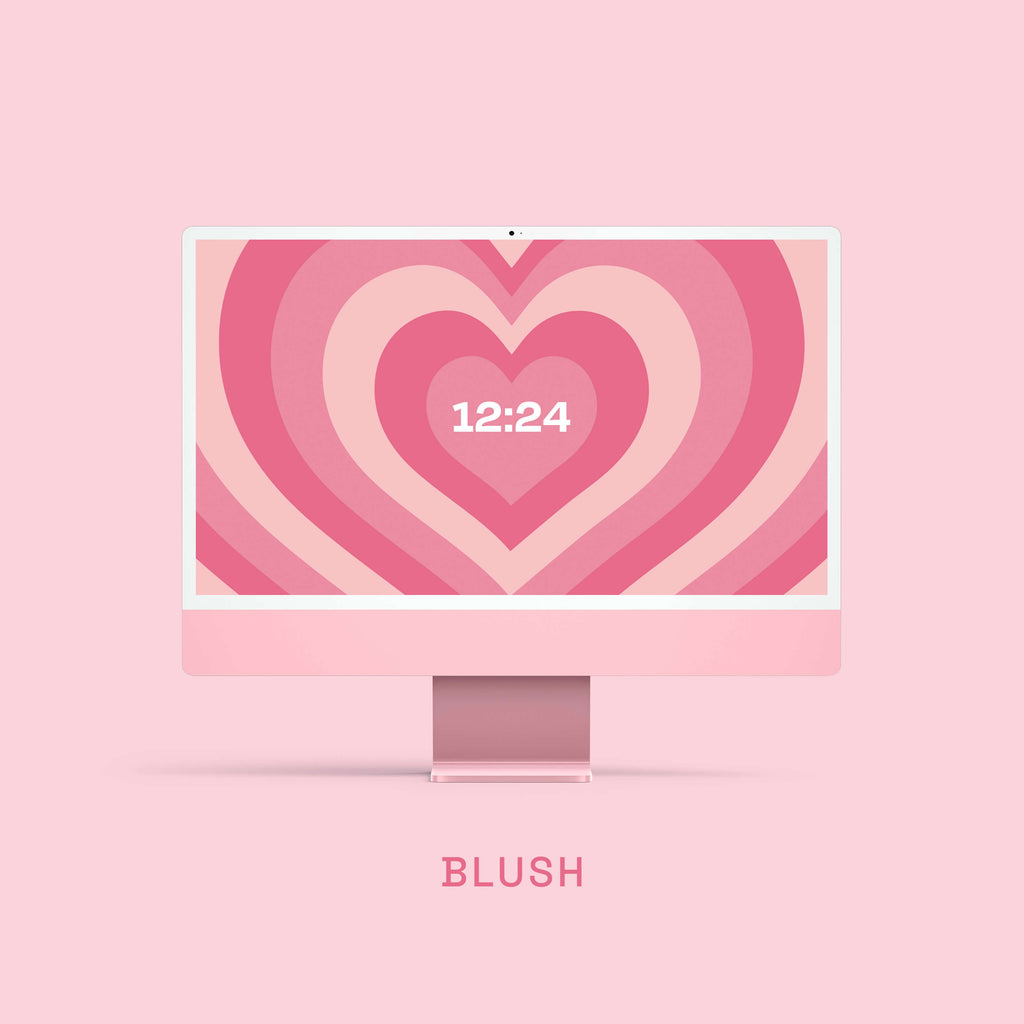 Blush Pink Heart Tunnel Screensaver