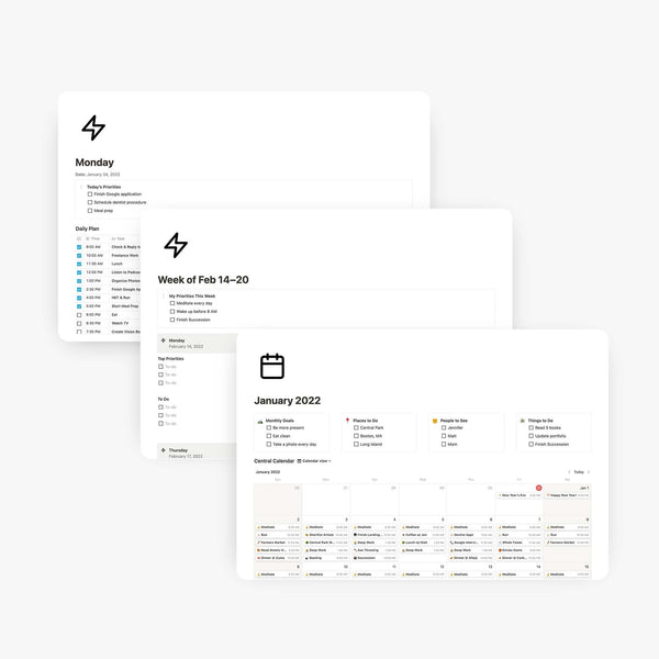 Notion Planner Template Pack by Gridfiti
