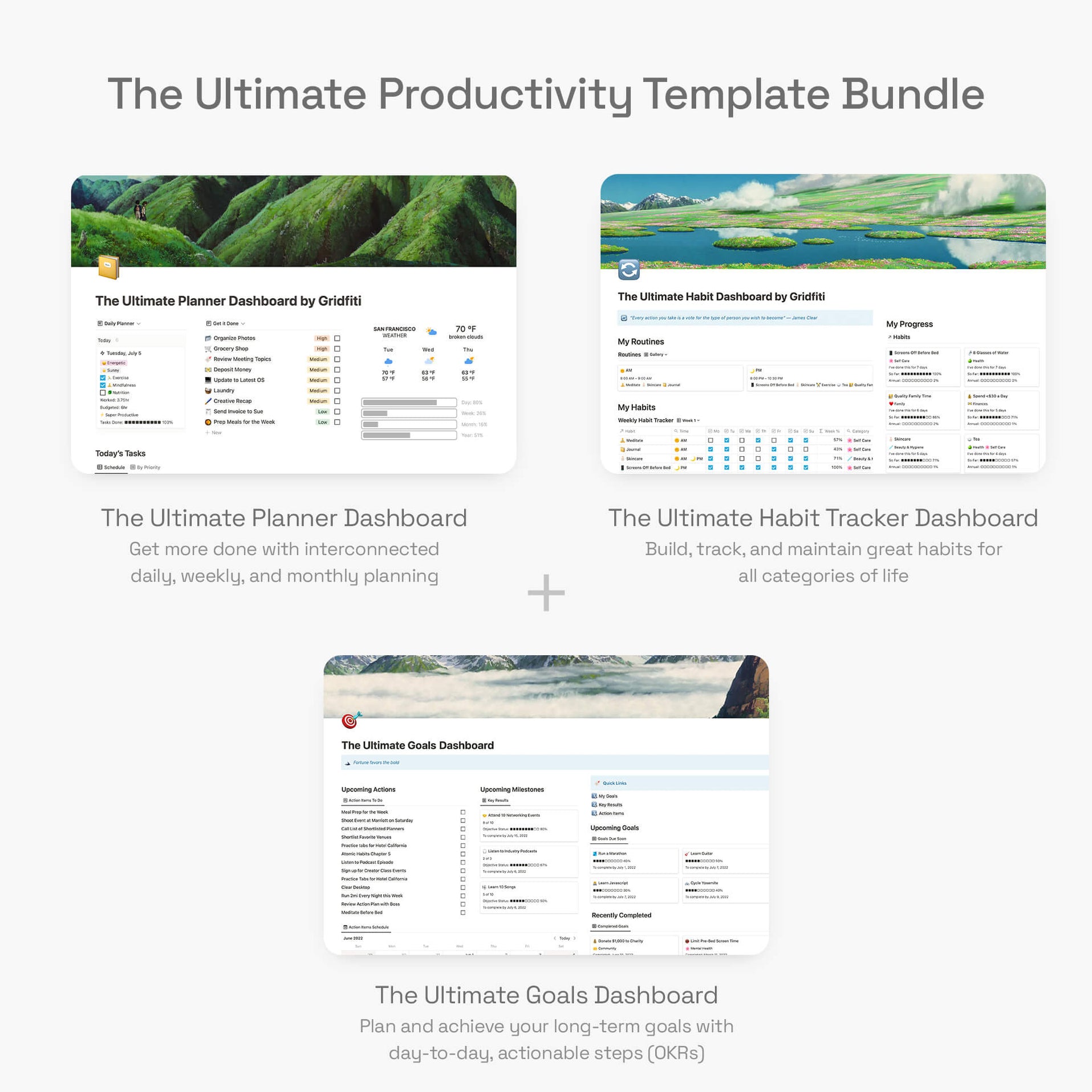 The Ultimate Goals Notion Template & Gridfiti