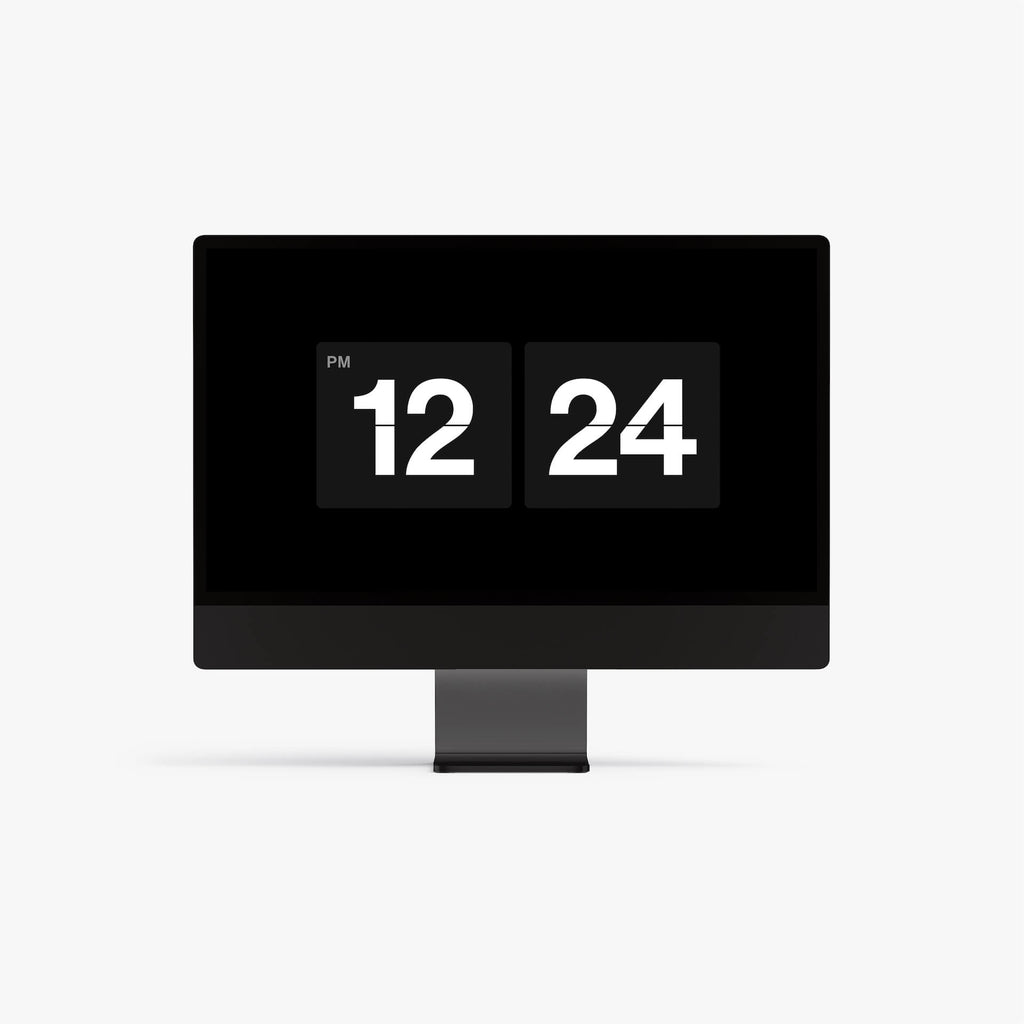 Black & White flip clock screensaver for your computer