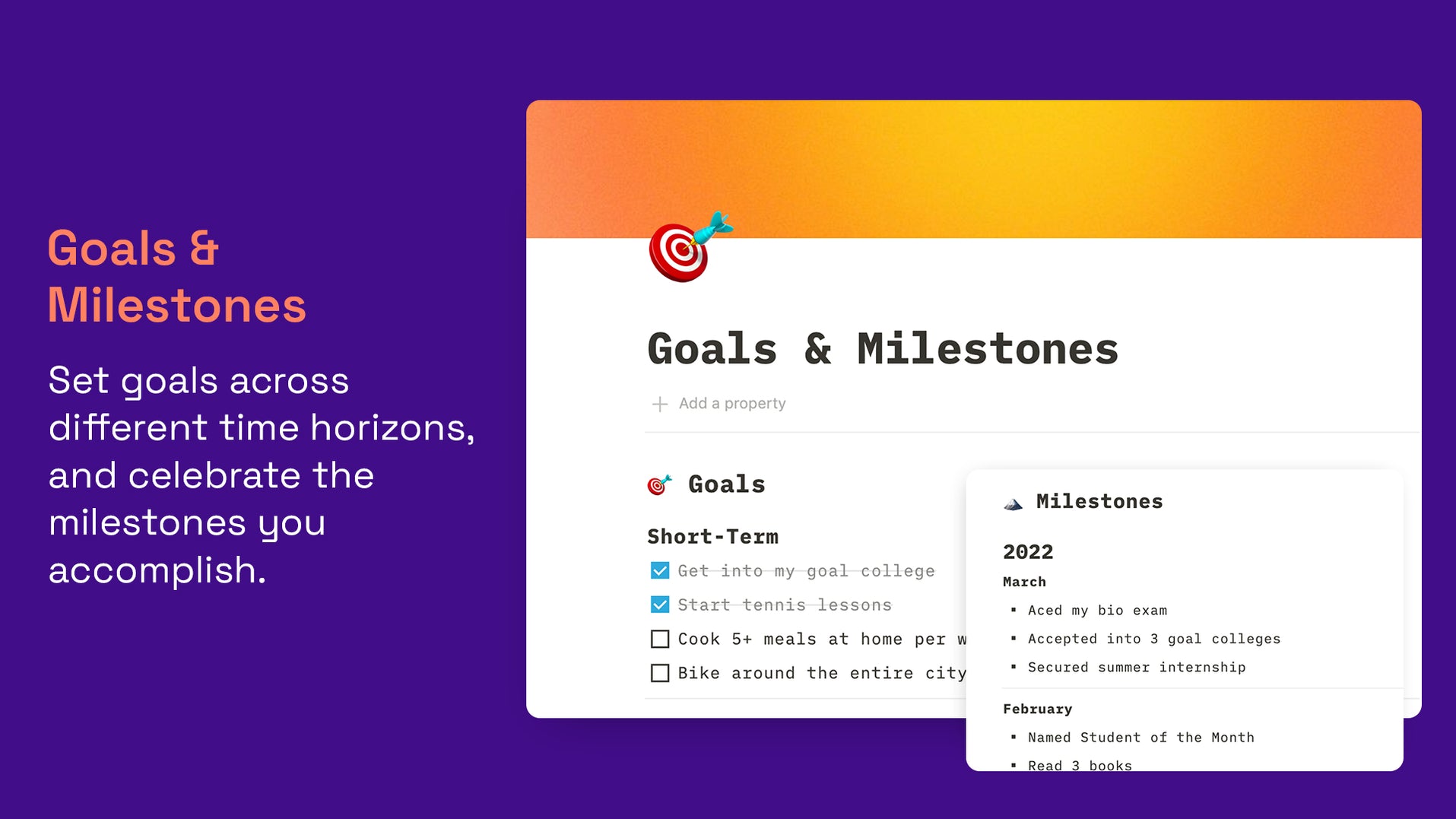 Aura Gradient Notion Dashboard & Gridfiti